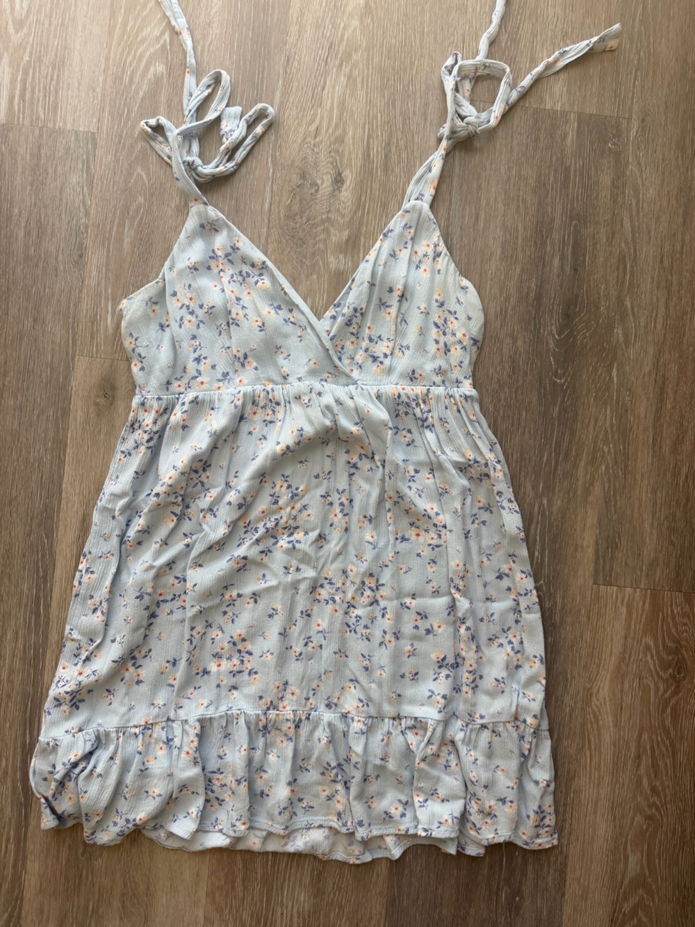 Sky and Sparrow Light Blue Floral Summer Dress